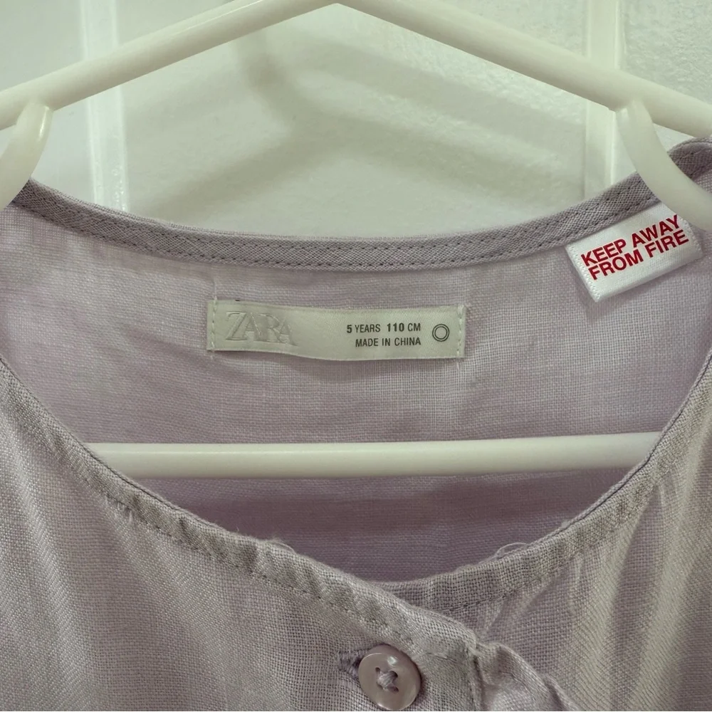 Lavender Ruffle Kids Top - Picture 4 of 5